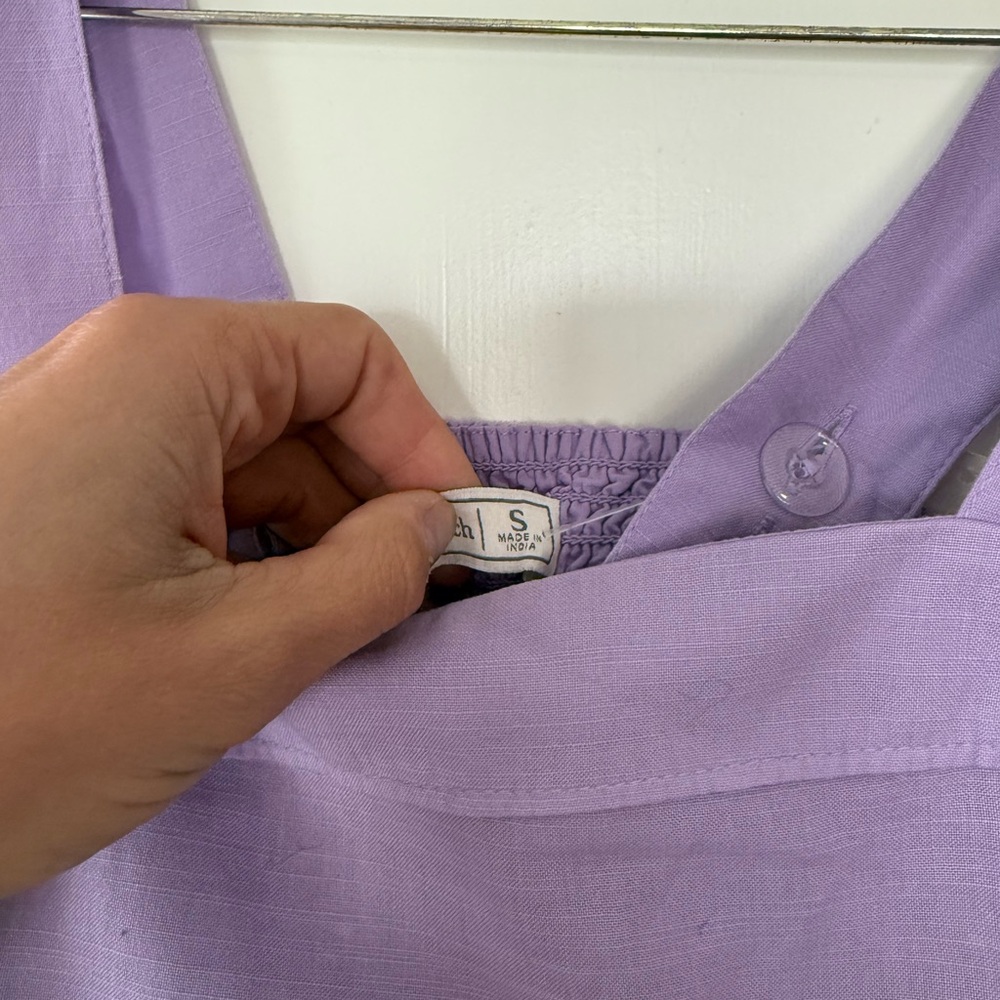 Abercrombie & Fitch Purple Fitted Crop Tank Top - Picture 9 of 9